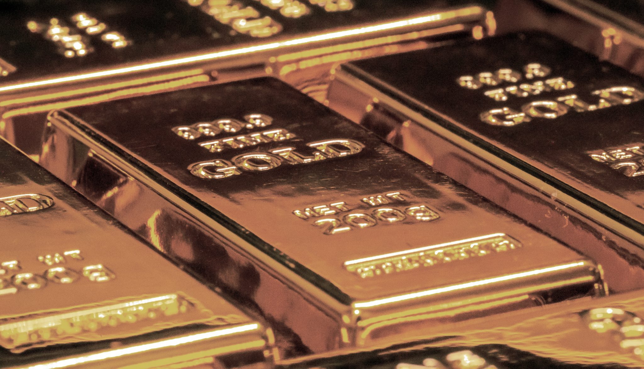 Stack of gold bullions tokenized